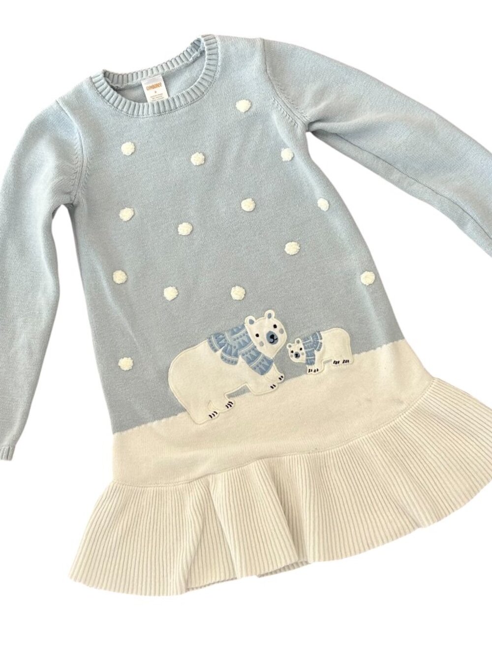 Gymboree Girls' Polar Bear Peplum Sweater Dress Size 8